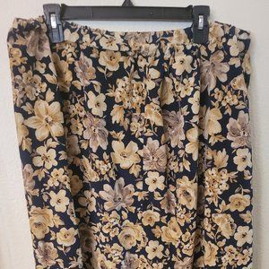 Great Fall Impressions Lifestyle Skirt Size 3X, Navy/Tan/Brown